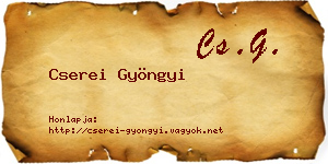 Cserei Gyöngyi névjegykártya